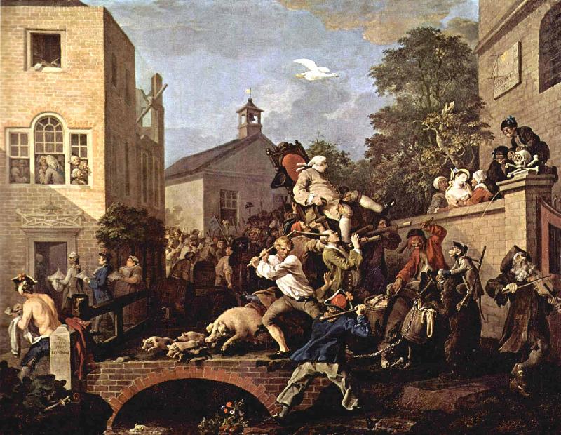 William Hogarth Der Triumphzug des Abgeordneten oil painting image